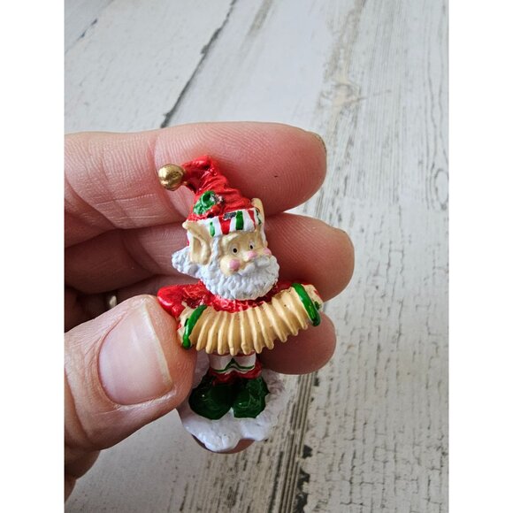 Enesco accordion elf North Pole village mini pewter figurine zimnicki 1989 - Picture 7 of 8